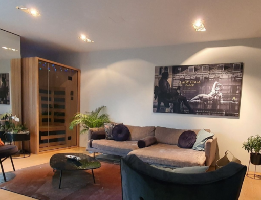 IR zout sauna in woonkamer