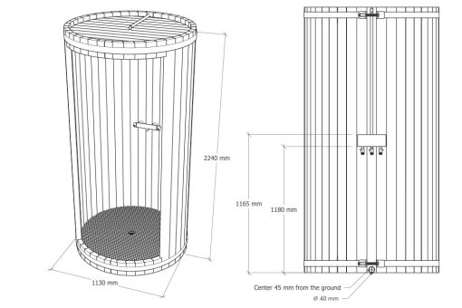 technische tekening met maten